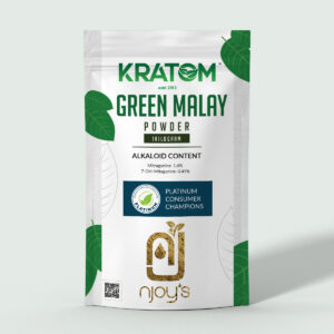 Njoy Kratom  1000 G Green Malay Pwdr bag